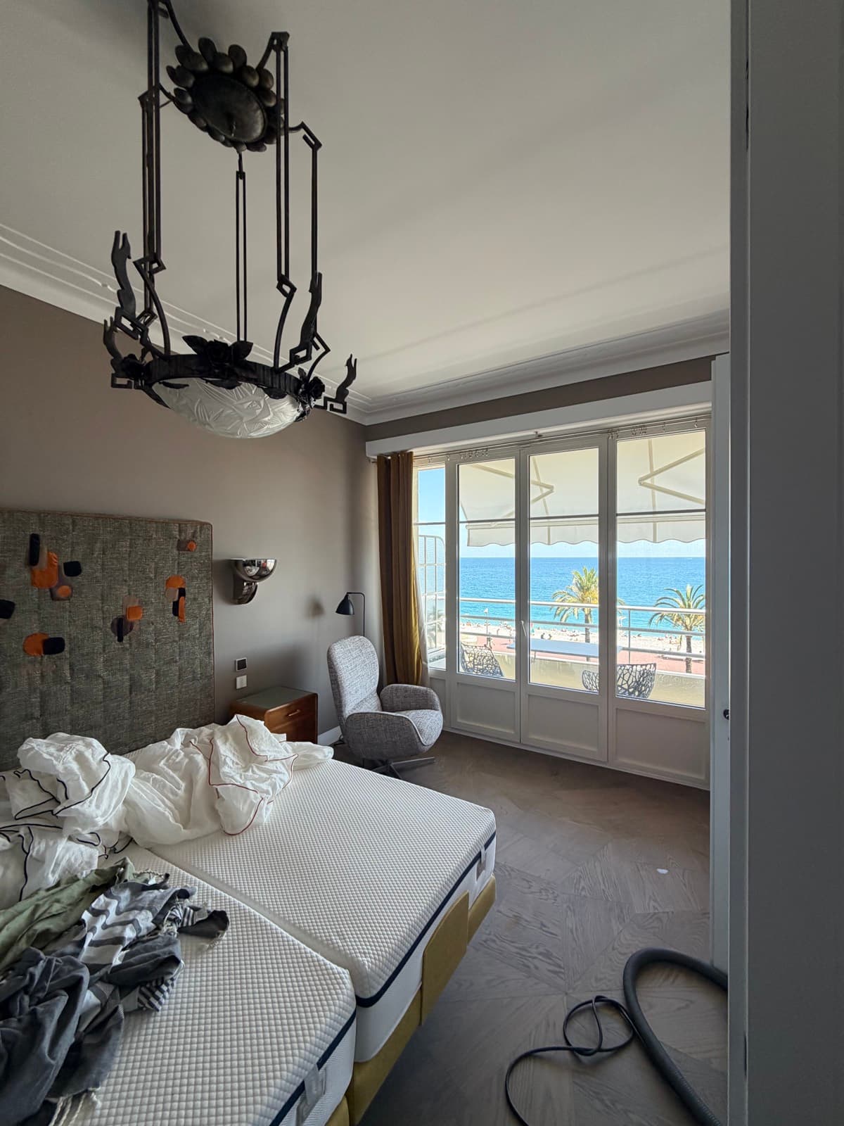 Chambre de l’appartement à Nice présentée dans le portfolio MayClean