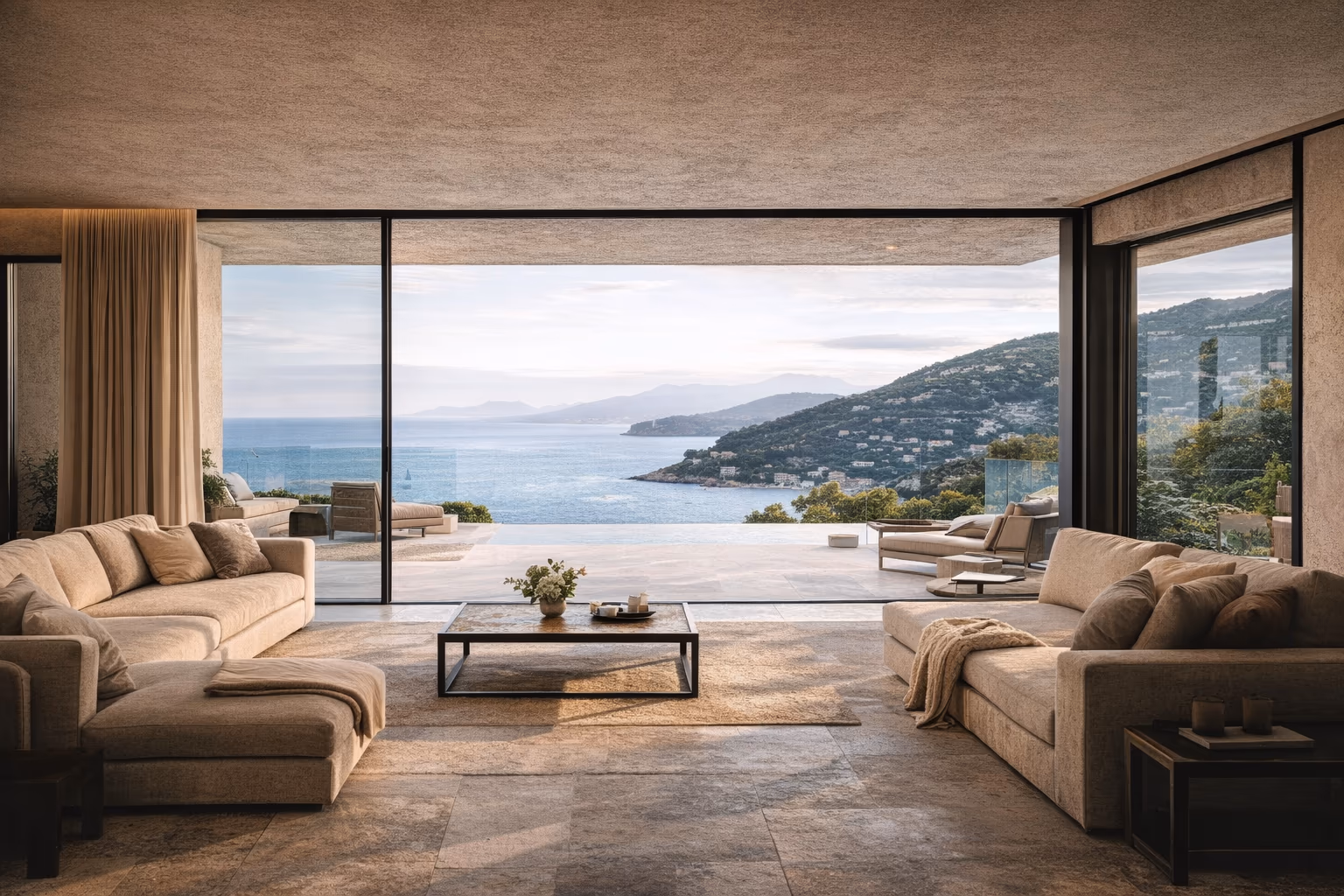 Mediterranean villa on the French Riviera prepared before owner arrival